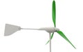 Wind turbine with green blades Royalty Free Stock Photo