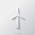 Wind turbine icon eco concept Royalty Free Stock Photo