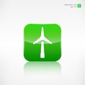 Wind turbine icon eco concept Royalty Free Stock Photo