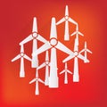 Wind turbine icon, eco concept Royalty Free Stock Photo