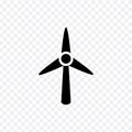 Wind turbine icon. Stock vector illustration isolated on white background Royalty Free Stock Photo