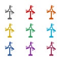 Wind turbine icon isolated on white background. Set icons colorful Royalty Free Stock Photo