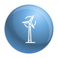 Wind turbine icon, outline style Royalty Free Stock Photo