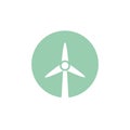 Wind turbine icon. Stock vector illustration isolated on white background Royalty Free Stock Photo