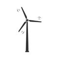 Wind turbine icon. vector illustration isolated on white background. Royalty Free Stock Photo