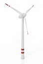 Wind turbine isolated on white background. 3D illustration Royalty Free Stock Photo