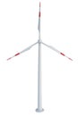 Wind turbine isolated on white background Royalty Free Stock Photo