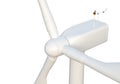 Wind turbine isolated on white background Royalty Free Stock Photo