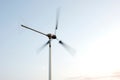 Wind turbine in motion Royalty Free Stock Photo