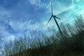 Wind turbine in natural environment Royalty Free Stock Photo