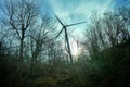 Wind turbine in natural environment Royalty Free Stock Photo