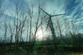 Wind turbine in natural environment Royalty Free Stock Photo