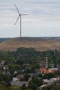 Wind turbine near tetrahedron