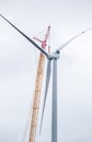 Wind Turbine in the process of being built Royalty Free Stock Photo
