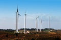 Wind Turbine producing alternative energy Royalty Free Stock Photo