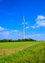 Wind turbine, rural landscape Royalty Free Stock Photo