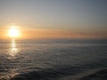 Wind turbine at sea Royalty Free Stock Photo