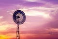 Wind turbine sunrise Royalty Free Stock Photo