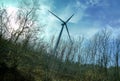 Wind turbine in natural environment Royalty Free Stock Photo