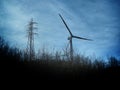 Wind turbine in natural environment Royalty Free Stock Photo