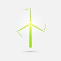 Wind turbine tower icon. Vector design Royalty Free Stock Photo