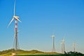Wind turbine towers Royalty Free Stock Photo