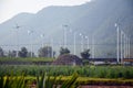 Wind turbine or windmill plant in Phetchaburi Thailand Royalty Free Stock Photo