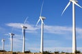 Wind Turbines on Alternative Energy Windmill Farm Royalty Free Stock Photo