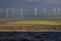 Wind turbines as seen from the Ocean