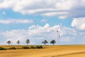 Wind turbines on the austria rural