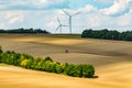 Wind turbines on the austria rural
