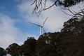 Wind Turbines on a Countryside Hill