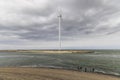 Wind turbines on edge of national park Oosterschelde, Domburg - Vrouwenpolder, The Netherlands