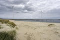 Wind turbines on edge of national park Oosterschelde, Domburg - Vrouwenpolder, The Netherlands