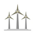 Wind turbines eolic energy symbol