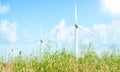 Wind turbines farm Royalty Free Stock Photo