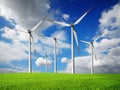 Wind turbines farm Royalty Free Stock Photo