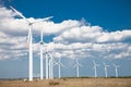 Wind turbines farm, alternative energy, Bulgaria. Royalty Free Stock Photo