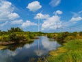 Wind turbines in a wind farm for green electricity generation