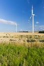 Wind Turbines And Fields Royalty Free Stock Photo