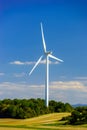 Wind turbines generating electricity in windfarm Royalty Free Stock Photo