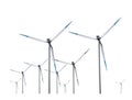 Wind turbines, isolated Royalty Free Stock Photo