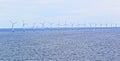 View of Baltic Sea wind park and ÃËresund Bridge
