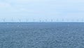 View of Baltic Sea wind park and ÃËresund Bridge