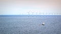 View of Baltic Sea wind park and ÃËresund Bridge