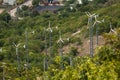 Wind turbines on the mountain at Koh Larn Pattaya.