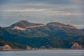 Wind turbines on mountain top