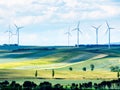 Wind turbines near Mistelbach, Austria Royalty Free Stock Photo