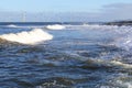 Wind turbines in the North Sea Royalty Free Stock Photo