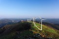 Wind turbines in Oiz eolic park Royalty Free Stock Photo